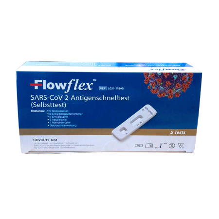 Flowflex COVID-19 Antigen Schnelltest RAT Liste/Common List (1468) CE0123) | 5er Box Laientest