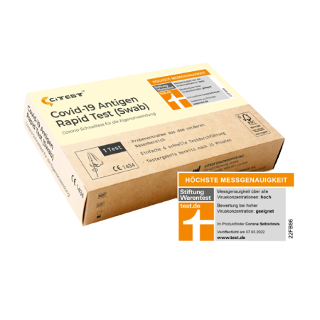 CITEST Diagnostics COVID-19 Antigen Schnelltest RAT Liste/Common List (2449) CE1434 | 1er Box