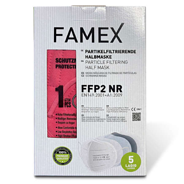 Famex FFP2 Maske dunkelrosa