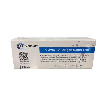 Clungene Nasal COVID-19 Antigen Schnelltest CE1434 5er Box Laientest